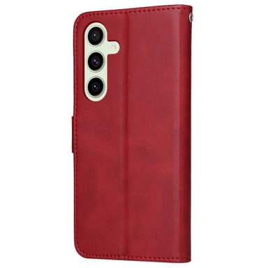 SKALO Samsung S24 FE PU-nahkainen Lompakkokotelo - Punainen