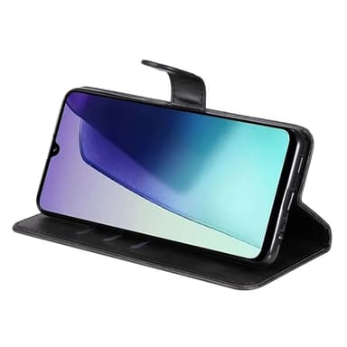 SKALO Xiaomi Redmi 14C Classic Lompakkokotelo vetoketjullinen lokero - Musta