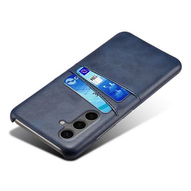 SKALO Samsung S24 FE PU-nahkainen Suojakuori Lompakolla - Sininen