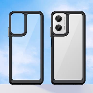SKALO Motorola Moto G35 5G Väri Puskurin Suojakuori - Musta