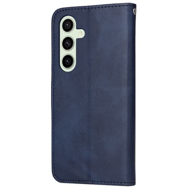 SKALO Samsung S24 FE PU-nahkainen Lompakkokotelo - Sininen