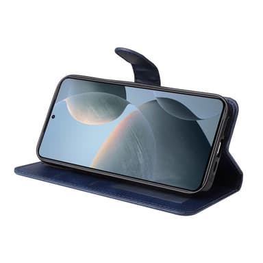 SKALO Xiaomi 14T PU-nahkainen Lompakkokotelo - Sininen
