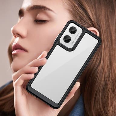 SKALO Motorola Moto G35 5G Väri Puskurin Suojakuori - Musta