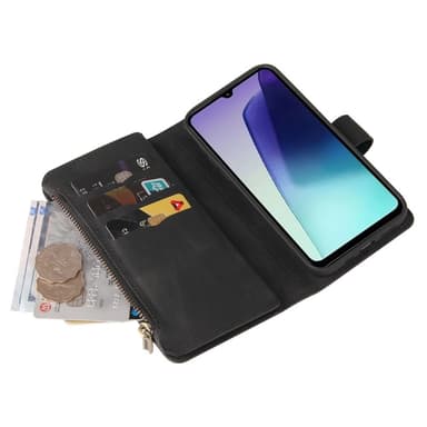 SKALO Xiaomi Redmi 14C Big Wallet 17-lokeroa Lompakkokotelo - Musta
