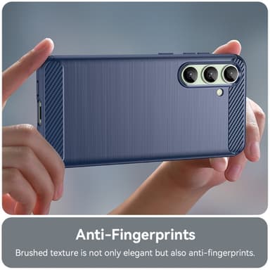 SKALO Samsung S24 FE Armor Carbon Iskunkestävä TPU suojakuori - Sininen