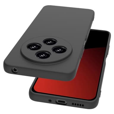SKALO Xiaomi Redmi 14C Mattamusta erittäin ohut TPU-suojakuori