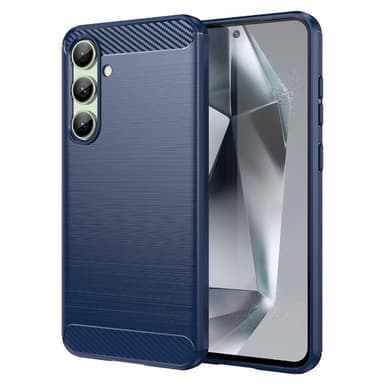 SKALO Samsung S24 FE Armor Carbon Iskunkestävä TPU suojakuori - Sininen