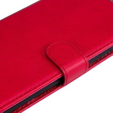 SKALO Motorola Edge 50 5G PU-nahkainen Lompakkokotelo - Punainen