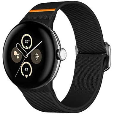 SKALO Tygarmbånd Bull Head Google Pixel Watch / Pixel Watch 2 - Musta