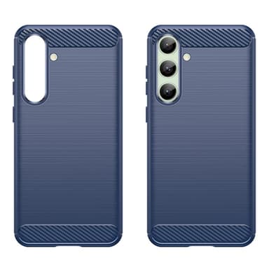 SKALO Samsung S24 FE Armor Carbon Iskunkestävä TPU suojakuori - Sininen