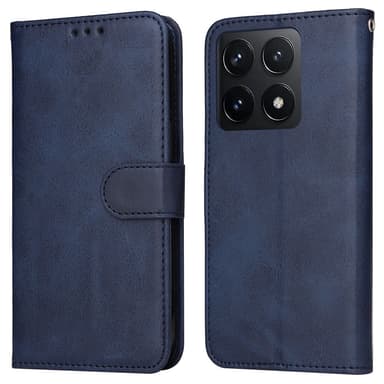 SKALO Xiaomi 14T PU-nahkainen Lompakkokotelo - Sininen