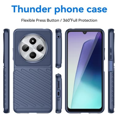 SKALO Xiaomi Redmi 14C Twill TPU kuori - - Sininen