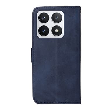 SKALO Xiaomi 14T Pro PU-nahkainen Lompakkokotelo - Sininen