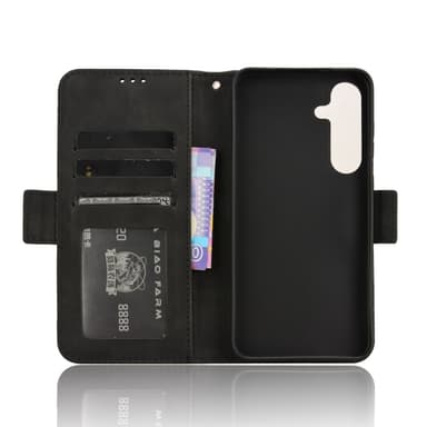 SKALO Samsung S24 FE 6-lokeroa Lompakkokotelo - Musta
