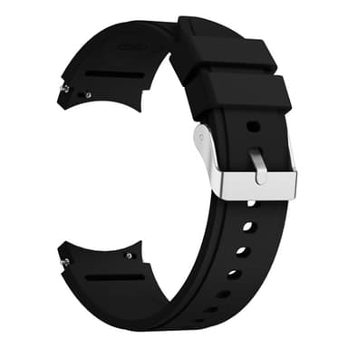 SKALO Samsung Watch 6 40mm/44mm Silikoniranneke Muotoiltu - Musta
