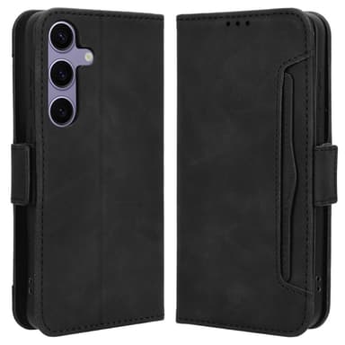 SKALO Samsung S24 FE 6-lokeroa Lompakkokotelo - Musta