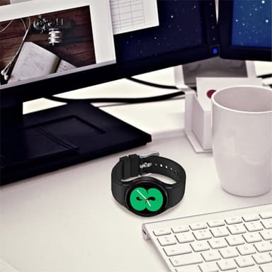 SKALO Samsung Watch 6 40mm/44mm Silikoniranneke Muotoiltu - Musta