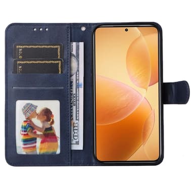 SKALO Xiaomi 14T Pro PU-nahkainen Lompakkokotelo - Sininen