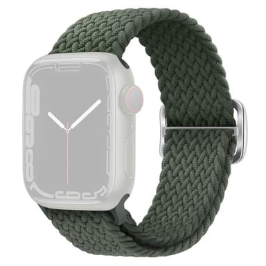 SKALO Punottu -ranneke Apple Watch SE 40mm - Tummanvihreä