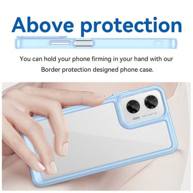 SKALO Motorola Moto G35 5G Väri Puskurin Suojakuori - Sininen