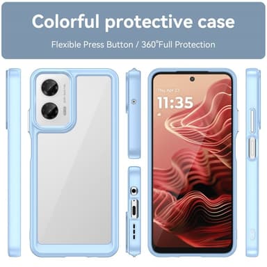 SKALO Motorola Moto G35 5G Väri Puskurin Suojakuori - Sininen