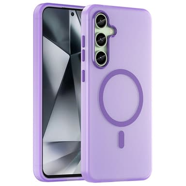 SKALO Samsung S24 FE Matta Translucent Hybrid Suojakuori - Tumman violetti