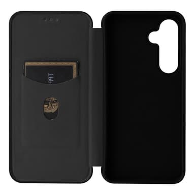 SKALO Samsung S24 FE Carbon Fiber Lompakkokotelo - Musta