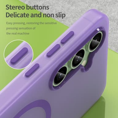 SKALO Samsung S24 FE Matta Translucent Hybrid Suojakuori - Tumman violetti