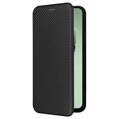 SKALO Samsung S24 FE Carbon Fiber Lompakkokotelo - Musta