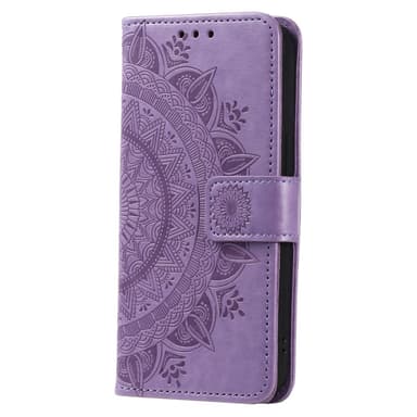 SKALO Samsung S24 FE Mandala lompakkokotelo - Violetti