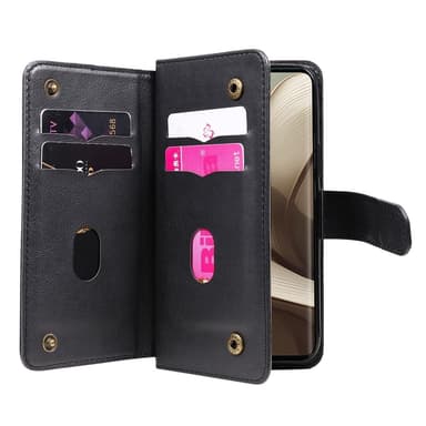 SKALO Motorola Edge 50 5G 10-lokeroa Lompakkokotelo - Musta