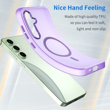 SKALO Samsung S24 FE Matta Translucent Hybrid Suojakuori - Tumman violetti