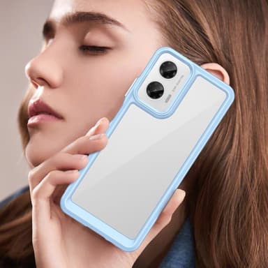 SKALO Motorola Moto G35 5G Väri Puskurin Suojakuori - Sininen