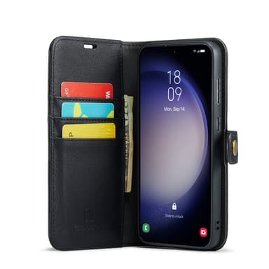DG MING Samsung S24 FE 2-in-1 magneetti lompakkokotelo - Musta