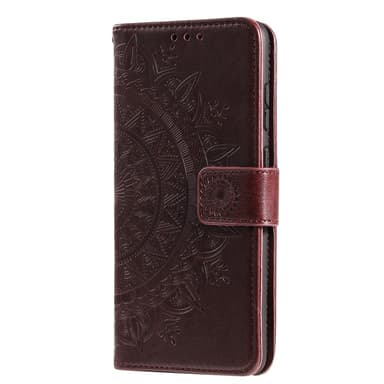 SKALO Motorola Moto G35 5G Mandala lompakkokotelo - Ruskea
