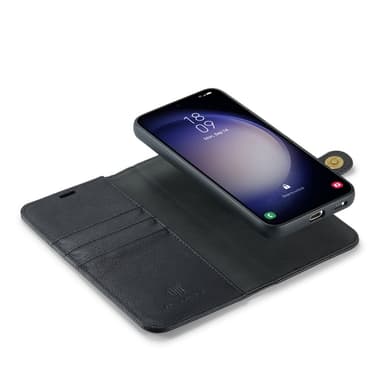 DG MING Samsung S24 FE 2-in-1 magneetti lompakkokotelo - Musta