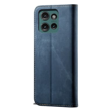 SKALO Motorola Edge 50 5G Jeans Lompakkokotelo - Sininen