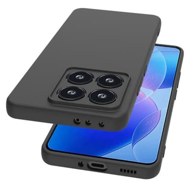 SKALO Xiaomi 14T Mattamusta erittäin ohut TPU-suojakuori