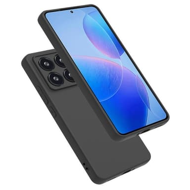 SKALO Xiaomi 14T Mattamusta erittäin ohut TPU-suojakuori