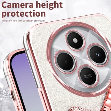 SKALO Xiaomi Redmi 14C KADEM Dragonfly Glitter Suojakuori - Violetti