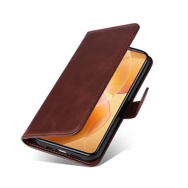SKALO Xiaomi 14T Pro PU-nahkainen Lompakkokotelo - Ruskea