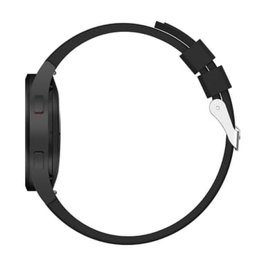 SKALO Samsung Watch 6 Classic 43mm/47mm Silikoniranneke Muotoiltu - Musta