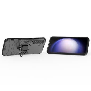 SKALO Samsung S24 FE Armor Hybridi metallirengas kuori - Musta