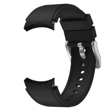 SKALO Samsung Watch 6 Classic 43mm/47mm Silikoniranneke Muotoiltu - Musta