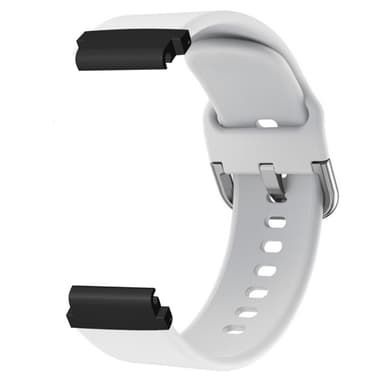 SKALO Garmin Fenix 7S/7S Pro 42mm Silikoniranneke Muotoiltu - Valkoinen