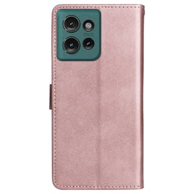 SKALO Motorola Edge 50 5G PU-nahkainen Lompakkokotelo - Ruusukulta