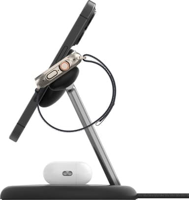 Belkin BoostCharge Pro 3-in-1 Qi2 langaton latausteline (musta)