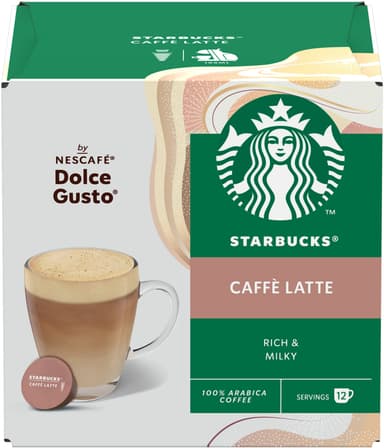 Starbucks Caffe Latte by NESCAFÉ Dolce Gusto kahvikapselit (12 kpl)