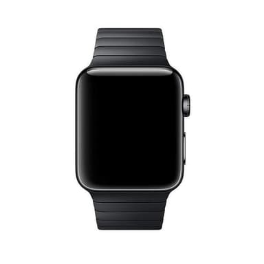 SKALO Teräsranneke ""Flat"" Apple Watch Series 7-9 41mm - Musta
