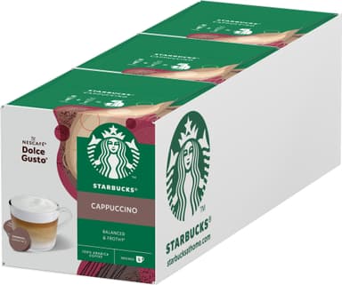Starbucks Cappuccino by NESCAFÉ Dolce Gusto kahvikapselit (12 kpl)